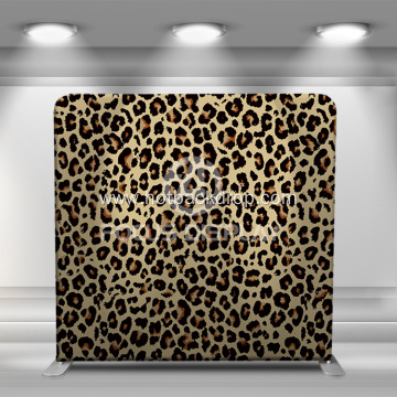 leopard print tension fabric backdrop stand